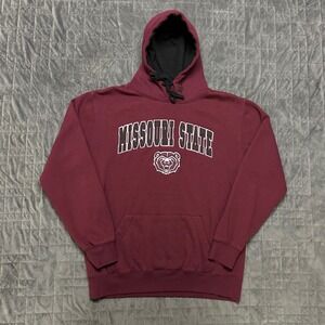 Vintage y2k Missouri State University Embroidered Maroon Mens Large Hoodie